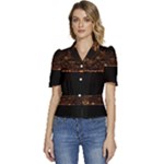San Fransisco Usa California Water Puffed Short Sleeve Button Up Jacket