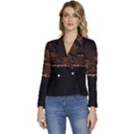 San Fransisco Usa California Water Women s Long Sleeve Revers Collar Cropped Jacket