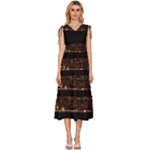 San Fransisco Usa California Water V-Neck Drawstring Shoulder Sleeveless Maxi Dress