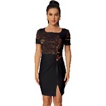 San Fransisco Usa California Water Fitted Knot Split End Bodycon Dress