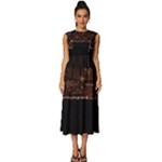 San Fransisco Usa California Water Sleeveless Round Neck Midi Dress