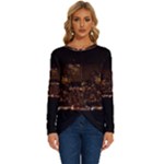 San Fransisco Usa California Water Long Sleeve Crew Neck Pullover Top