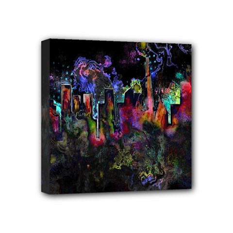 Grunge Paint Splatter Splash Ink Mini Canvas 4  x 4  (Stretched) from ArtsNow.com