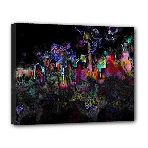 Grunge Paint Splatter Splash Ink Canvas 14  x 11  (Stretched) from ArtsNow.com