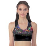 Grunge Paint Splatter Splash Ink Fitness Sports Bra