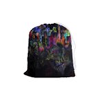 Grunge Paint Splatter Splash Ink Drawstring Pouch (Medium)