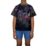 Grunge Paint Splatter Splash Ink Kids  Short Sleeve Swimwear