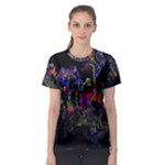 Grunge Paint Splatter Splash Ink Women s Sport Mesh T-Shirt