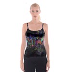 Grunge Paint Splatter Splash Ink Spaghetti Strap Top