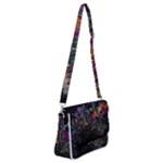 Grunge Paint Splatter Splash Ink Shoulder Bag with Back Zipper