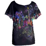 Grunge Paint Splatter Splash Ink Women s Oversized T-Shirt
