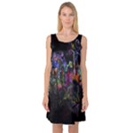 Grunge Paint Splatter Splash Ink Sleeveless Satin Nightdress