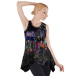 Grunge Paint Splatter Splash Ink Side Drop Tank Tunic