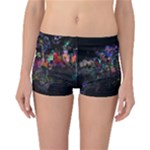 Grunge Paint Splatter Splash Ink Reversible Boyleg Bikini Bottoms