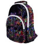 Grunge Paint Splatter Splash Ink Rounded Multi Pocket Backpack