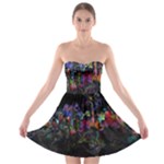 Grunge Paint Splatter Splash Ink Strapless Bra Top Dress