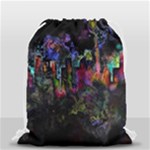 Grunge Paint Splatter Splash Ink Drawstring Bag (Small)