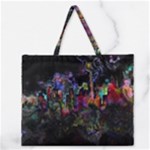Grunge Paint Splatter Splash Ink Zipper Large Tote Bag