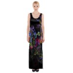 Grunge Paint Splatter Splash Ink Thigh Split Maxi Dress