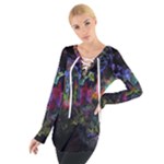 Grunge Paint Splatter Splash Ink Tie Up T-Shirt