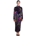 Grunge Paint Splatter Splash Ink Turtleneck Maxi Dress