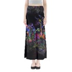 Grunge Paint Splatter Splash Ink Full Length Maxi Skirt