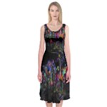 Grunge Paint Splatter Splash Ink Midi Sleeveless Dress