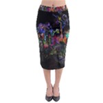 Grunge Paint Splatter Splash Ink Midi Pencil Skirt
