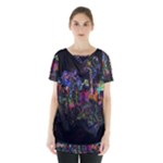 Grunge Paint Splatter Splash Ink Skirt Hem Sports Top