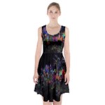 Grunge Paint Splatter Splash Ink Racerback Midi Dress