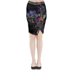 Grunge Paint Splatter Splash Ink Midi Wrap Pencil Skirt from ArtsNow.com