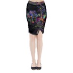 Grunge Paint Splatter Splash Ink Midi Wrap Pencil Skirt
