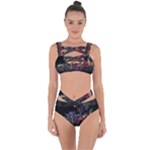Grunge Paint Splatter Splash Ink Bandaged Up Bikini Set 