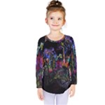 Grunge Paint Splatter Splash Ink Kids  Long Sleeve T-Shirt