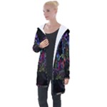 Grunge Paint Splatter Splash Ink Longline Hooded Cardigan