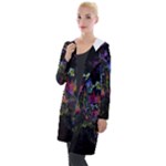 Grunge Paint Splatter Splash Ink Hooded Pocket Cardigan