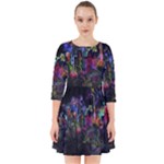 Grunge Paint Splatter Splash Ink Smock Dress