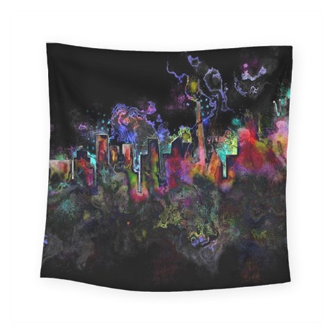 Grunge Paint Splatter Splash Ink Square Tapestry (Small) from ArtsNow.com