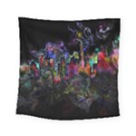 Grunge Paint Splatter Splash Ink Square Tapestry (Small)