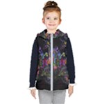 Grunge Paint Splatter Splash Ink Kids  Hooded Puffer Vest