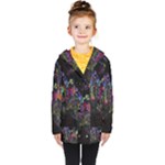 Grunge Paint Splatter Splash Ink Kids  Double Breasted Button Coat