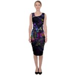 Grunge Paint Splatter Splash Ink Sleeveless Pencil Dress