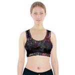Grunge Paint Splatter Splash Ink Sports Bra With Pocket