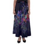 Grunge Paint Splatter Splash Ink Flared Maxi Skirt