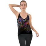 Grunge Paint Splatter Splash Ink Chiffon Cami
