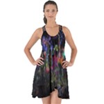 Grunge Paint Splatter Splash Ink Show Some Back Chiffon Dress