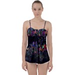 Grunge Paint Splatter Splash Ink Babydoll Tankini Top