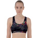 Grunge Paint Splatter Splash Ink Back Weave Sports Bra