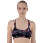 Grunge Paint Splatter Splash Ink Line Them Up Sports Bra