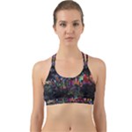 Grunge Paint Splatter Splash Ink Back Web Sports Bra
